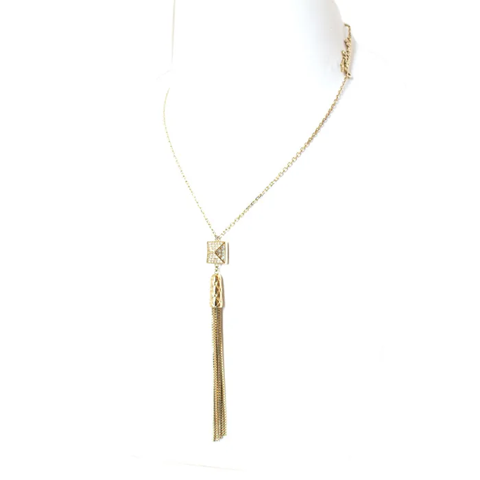 Necklaces Just Cavalli Just Cavalli Ip Gold Necklace With Charm Pendant Stones Necklaces Just Cavalli Just Cavalli Ip Gold Necklace With Charm Pendant Stones