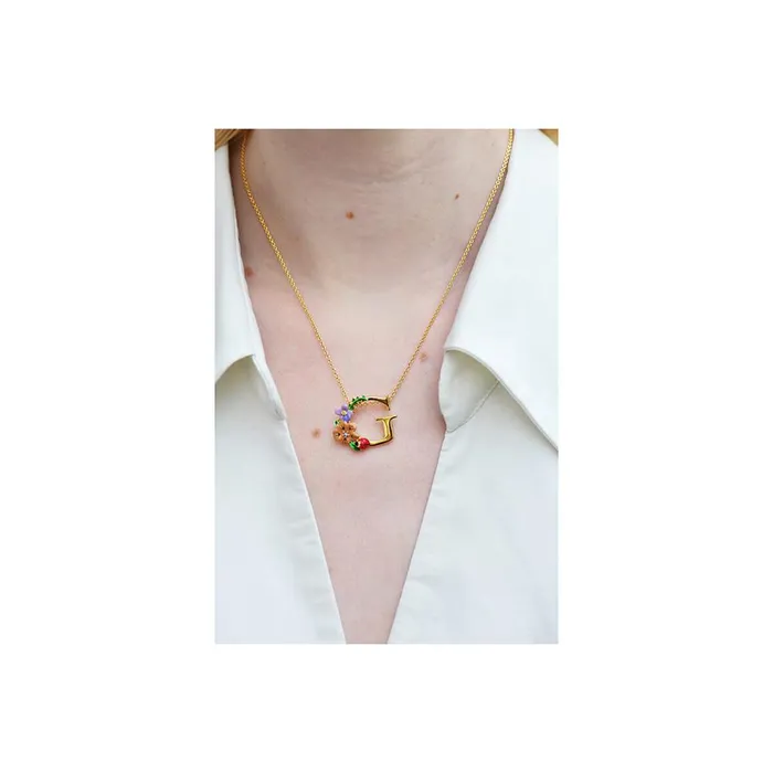 Necklaces Les Nereides Blossoming Alphabet Necklace Letter G Les Nereides Necklaces Les Nereides Blossoming Alphabet Necklace Letter G Les Nereides