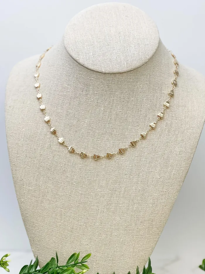 Necklaces Prep Obsessed JJ Metal Heart Link Necklace