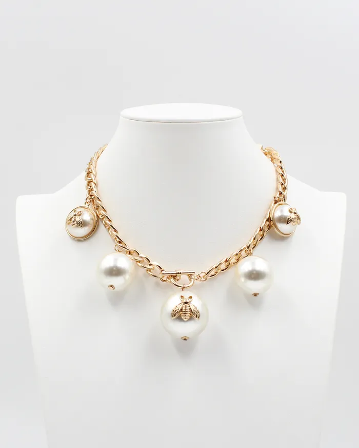 Necklaces SEPT2024 Bee Pearl Necklace