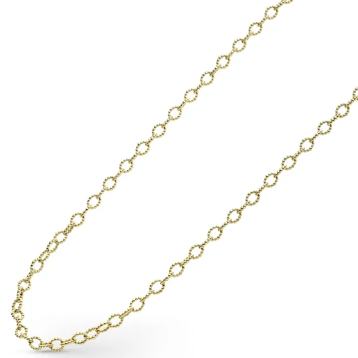 Necklaces Signature Caviar 18K Gold Small Link Necklace LAGOS Necklaces Signature Caviar 18K Gold Small Link Necklace LAGOS