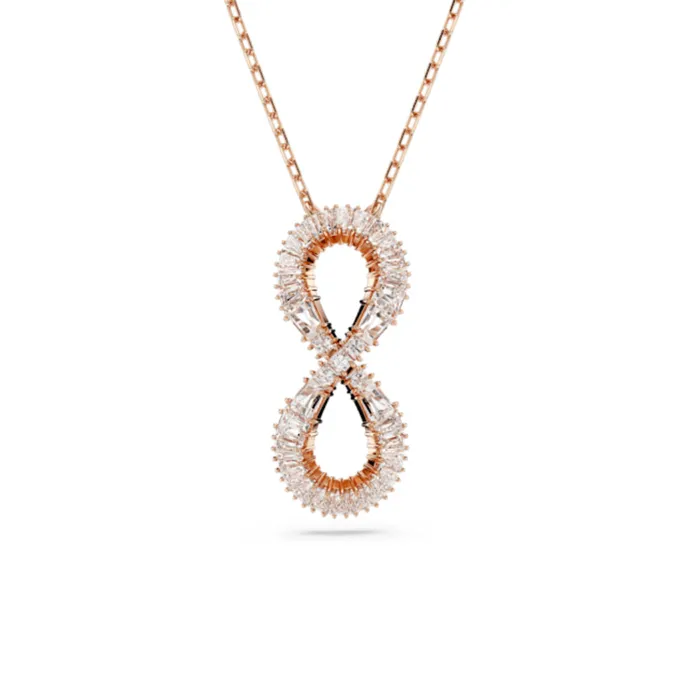 Necklaces Swarovski Hyperbola Pendant Infinity Necklace White Rose goldtone plated Swarovski Necklaces Swarovski Hyperbola Pendant Infinity Necklace White Rose goldtone plated Swarovski