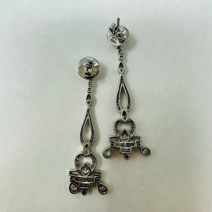 Platinum Diamond Dangle Style Earrings Jewelry Earrings