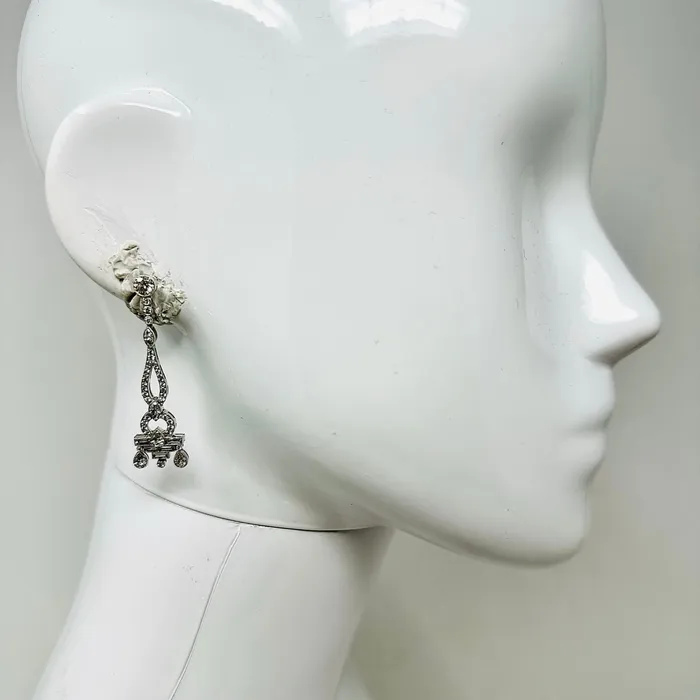 Platinum Diamond Dangle Style Earrings Jewelry Earrings