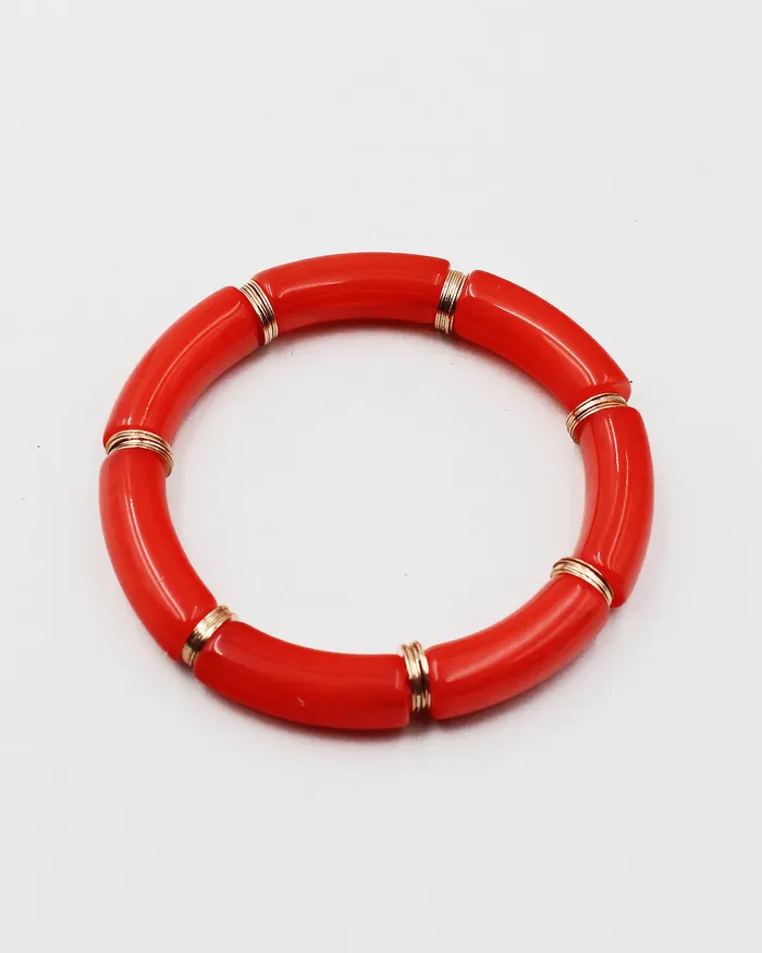 Resin Pipe Stretch Bracelet CHECK20241 Bracelets