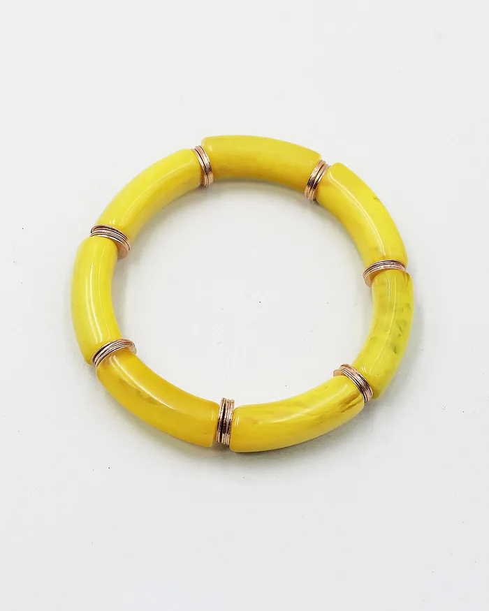 Resin Pipe Stretch Bracelet CHECK20241 Bracelets Resin Pipe Stretch Bracelet CHECK20241 Bracelets