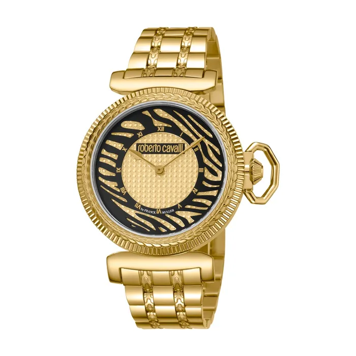 Roberto Cavalli Ladies Watch Animal Printed Dial With Golden Color Metal Bracelet Roberto Cavalli Bracelets Roberto Cavalli Ladies Watch Animal Printed Dial With Golden Color Metal Bracelet Roberto Cavalli Bracelets