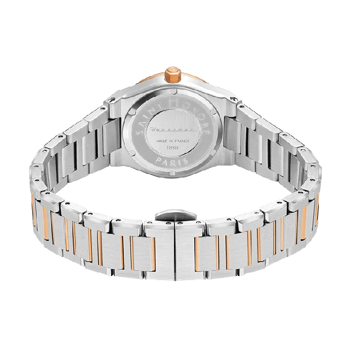 Saint Honore Earrings Saint Honore Haussman Womens Green Dial Silver Rose Gold Watch