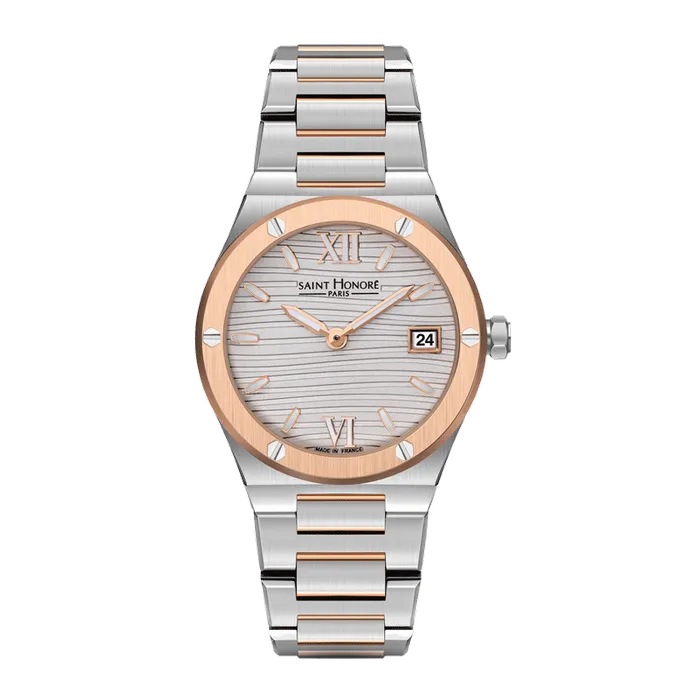 Saint Honore Haussman Womens Grey Dial Silver Rose Gold Watch Saint Honore Earrings Saint Honore Haussman Womens Grey Dial Silver Rose Gold Watch Saint Honore Earrings