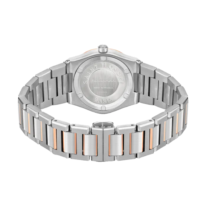 Saint Honore Haussman Womens Grey Dial Silver Rose Gold Watch Saint Honore Earrings