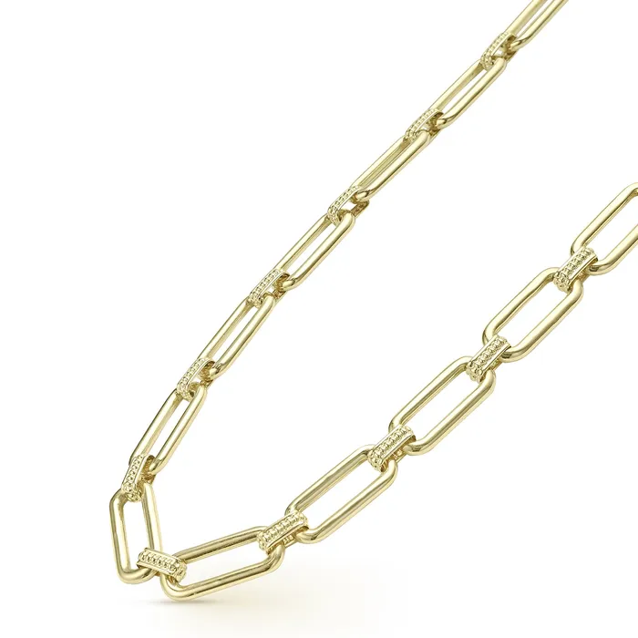 Signature Caviar 18K Gold Link Necklace LAGOS Necklaces Signature Caviar 18K Gold Link Necklace LAGOS Necklaces