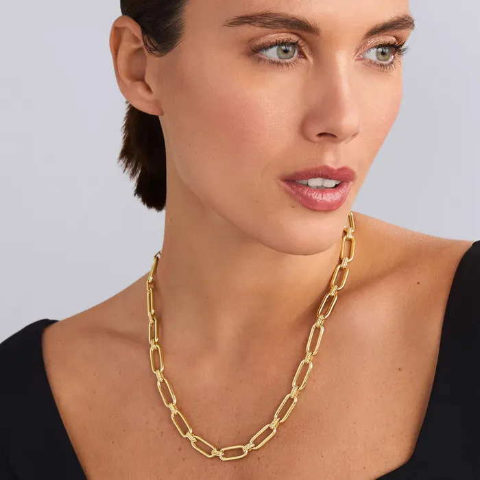 Signature Caviar 18K Gold Link Necklace LAGOS Necklaces Signature Caviar 18K Gold Link Necklace LAGOS Necklaces