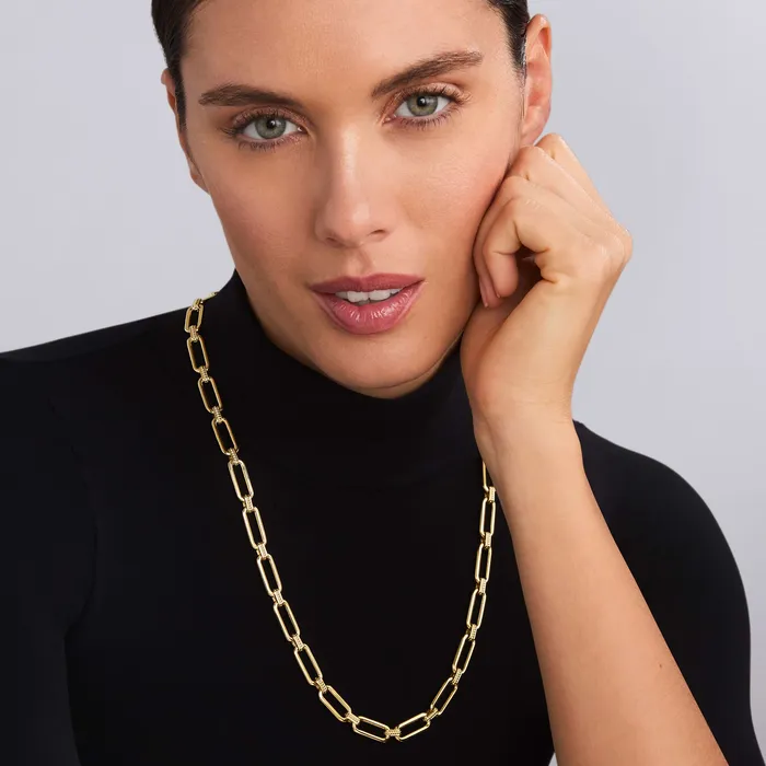 Signature Caviar 18K Gold Link Necklace LAGOS Necklaces Signature Caviar 18K Gold Link Necklace LAGOS Necklaces