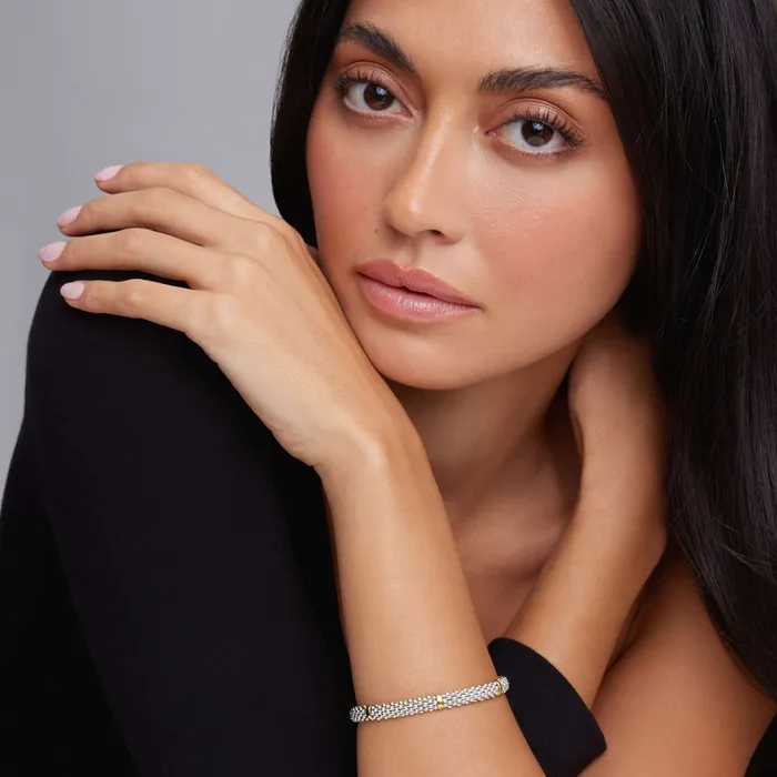 Signature Caviar Five Gold Station Caviar Bracelet 6mm Lagos Bracelets Signature Caviar Five Gold Station Caviar Bracelet 6mm Lagos Bracelets