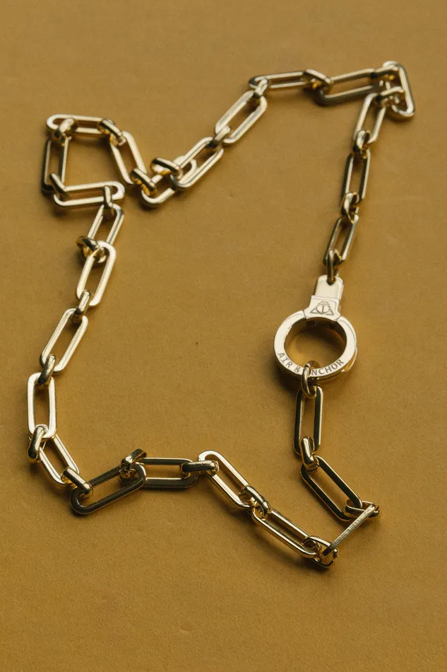 Stainless Steel Holding It All Together Paperclip Chain with Cuff Keeper Air Anchor Bracelets Stainless Steel Holding It All Together Paperclip Chain with Cuff Keeper Air Anchor Bracelets
