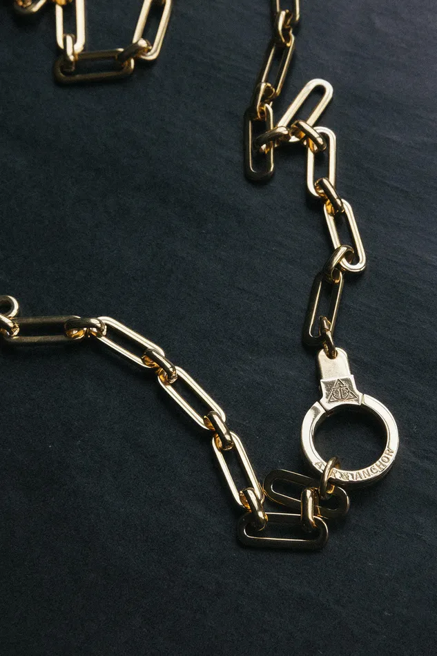 Stainless Steel Holding It All Together Paperclip Chain with Cuff Keeper Air Anchor Bracelets Stainless Steel Holding It All Together Paperclip Chain with Cuff Keeper Air Anchor Bracelets