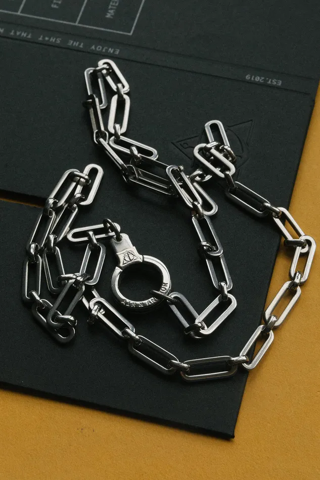 Stainless Steel Holding It All Together Paperclip Chain with Cuff Keeper Air Anchor Bracelets Stainless Steel Holding It All Together Paperclip Chain with Cuff Keeper Air Anchor Bracelets