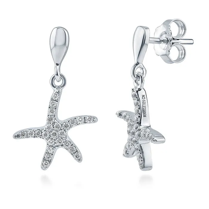 Starfish CZ Necklace and Earrings in Sterling Silver BERRICLE Necklaces