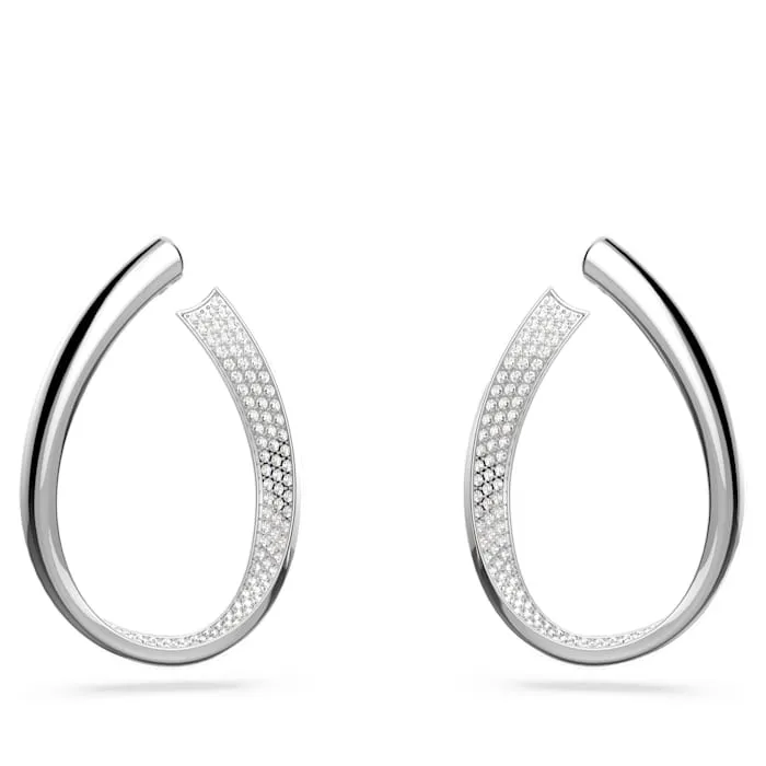 Swarovski Exist Hoop Earrings White Rhodium plated Swarovski Earrings
