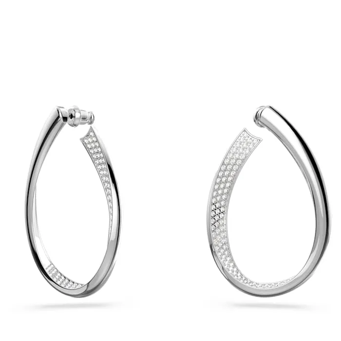 Swarovski Exist Hoop Earrings White Rhodium plated Swarovski Earrings Swarovski Exist Hoop Earrings White Rhodium plated Swarovski Earrings