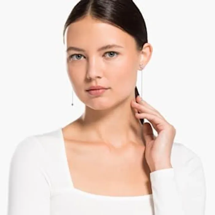 Swarovski Swarovski Magic Chain Pierced Earrings White One Size Earrings Swarovski Swarovski Magic Chain Pierced Earrings White One Size Earrings