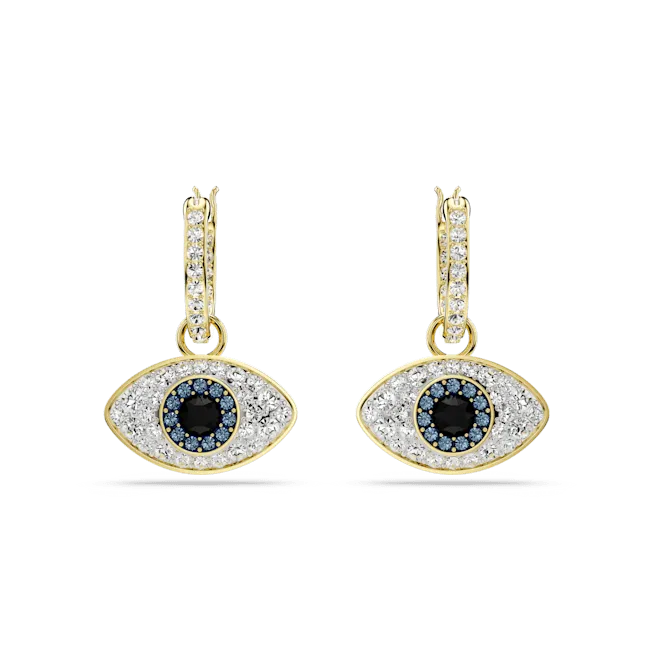 Swarovski Symbolica Drop Earrings Evil Eye Blue Goldtone plated Swarovski Earrings Swarovski Symbolica Drop Earrings Evil Eye Blue Goldtone plated Swarovski Earrings