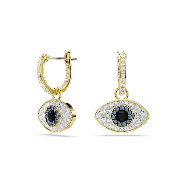 Swarovski Symbolica Drop Earrings Evil Eye Blue Goldtone plated Swarovski Earrings