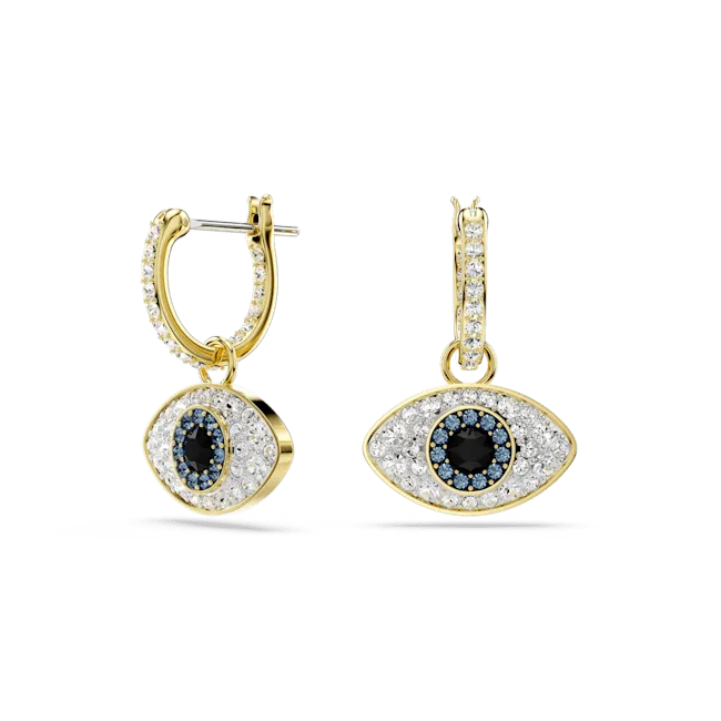 Swarovski Symbolica Drop Earrings Evil Eye Blue Goldtone plated Swarovski Earrings
