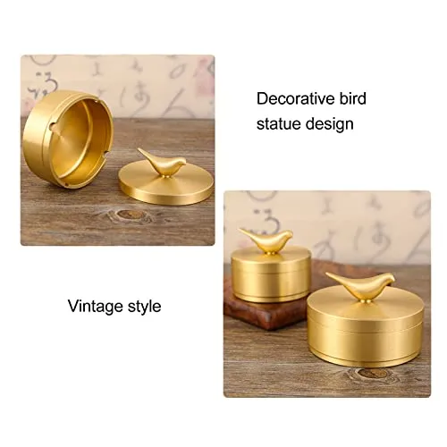 Vintage Ashtray Widely Used Decorative Gold Ashtray Brass Sturdy Durable for Family L Dropshipped via Social Commerce Network Necklaces