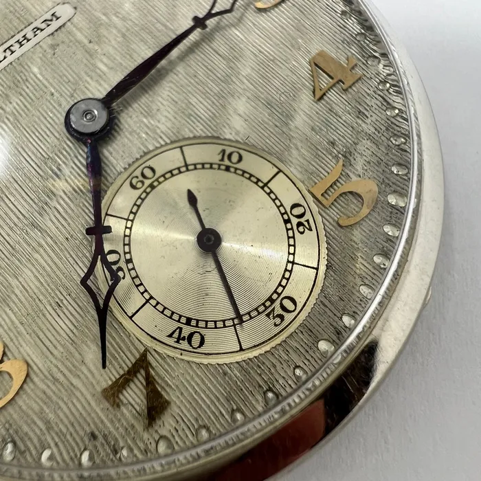 Waltham Waltham 14K White Gold Vintage Pocket Watch with 19 Jewels Watches