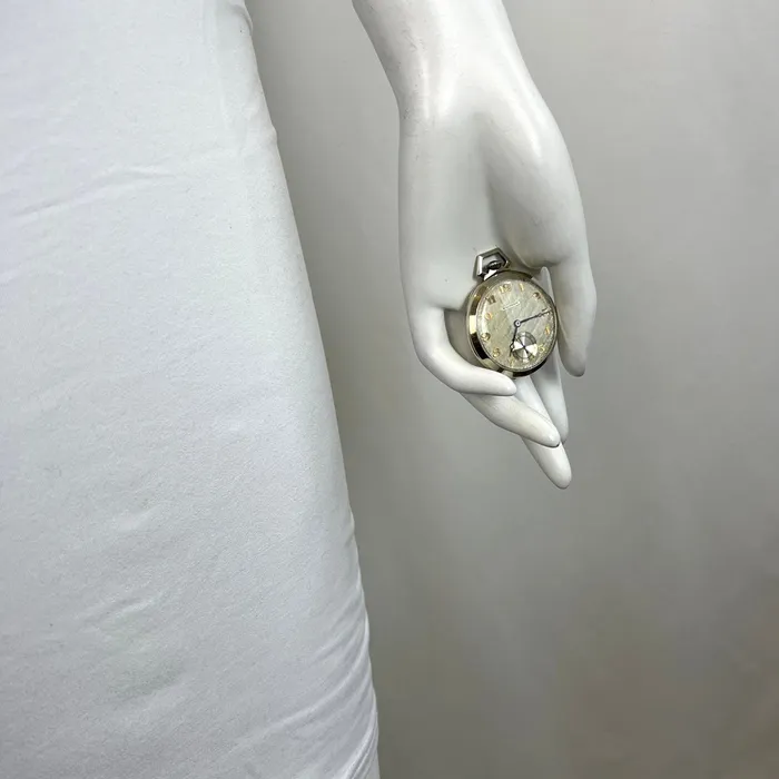 Waltham Waltham 14K White Gold Vintage Pocket Watch with 19 Jewels Watches