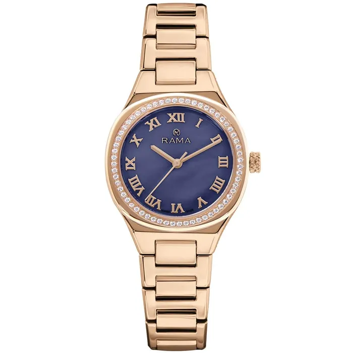 Watches Rama Rama Womens Blue Dial Rose Gold WaTch