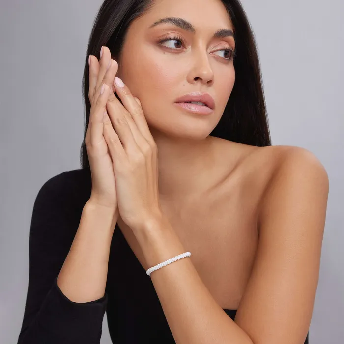 White Caviar White Ceramic Caviar Beaded Bracelet Lagos Bracelets White Caviar White Ceramic Caviar Beaded Bracelet Lagos Bracelets