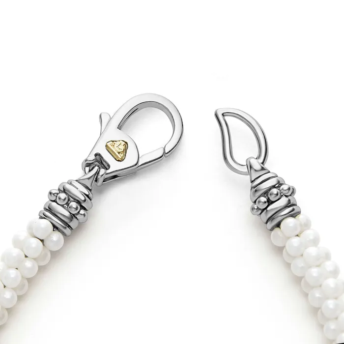 White Caviar White Ceramic Caviar Beaded Bracelet Lagos Bracelets White Caviar White Ceramic Caviar Beaded Bracelet Lagos Bracelets