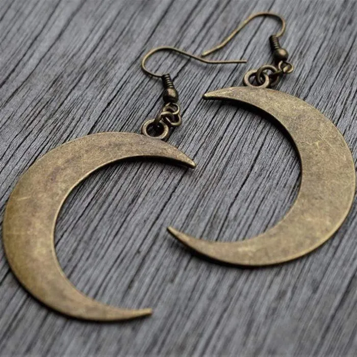 wickedafstore Earrings Moon Drop Earrings