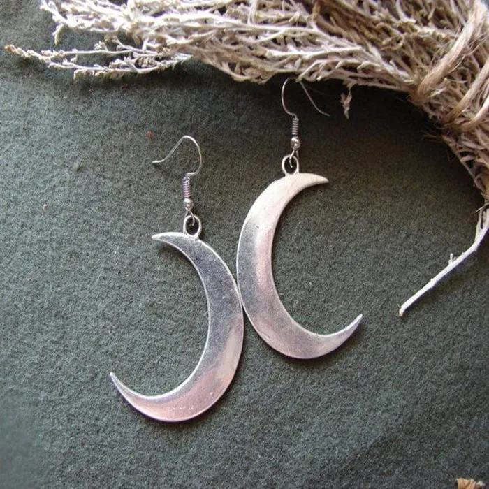 wickedafstore Earrings Moon Drop Earrings