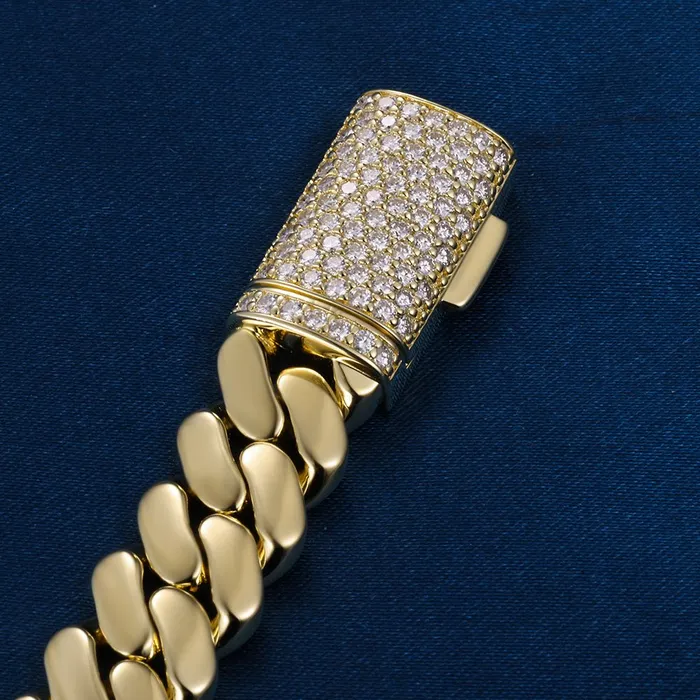 10mm Gold Over Silver Cuban Link Chain SpicyIce Necklaces
