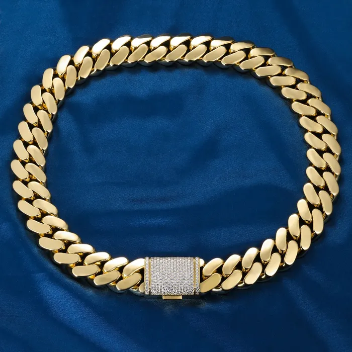 22mm Gold Over Silver Cuban Link Chain SpicyIce Necklaces