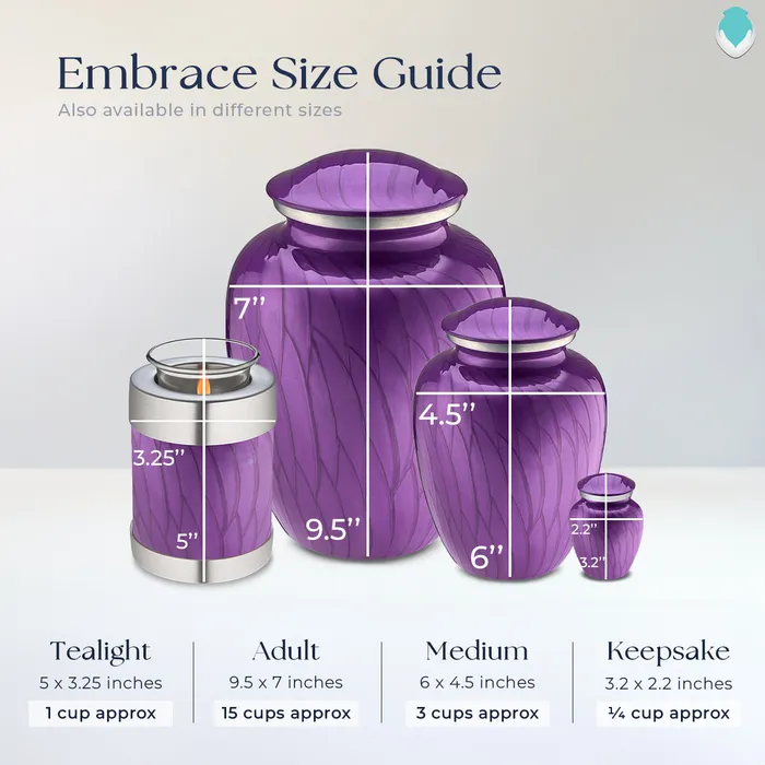 Adult Embrace Pearl Purple Fishing Cremation Urn GetUrns Earrings