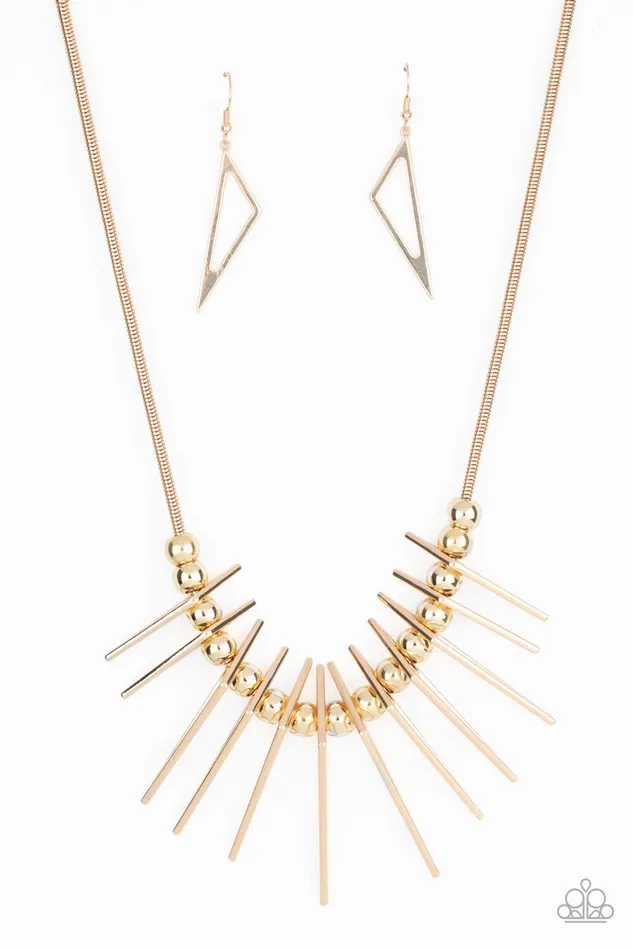 All Eyes On U Jewelry Paparazzi Accessories Fully Charged Gold Paparazzi Necklace Necklaces