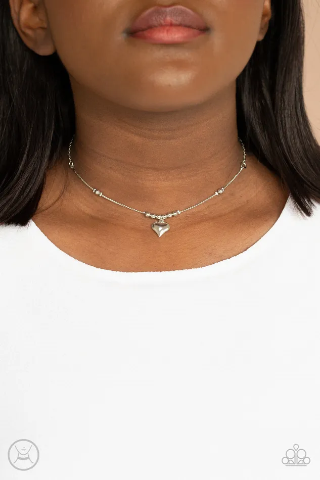 All Eyes On U Jewelry Paparazzi Accessories Necklaces Casual Crush Silver Paparazzi Necklace
