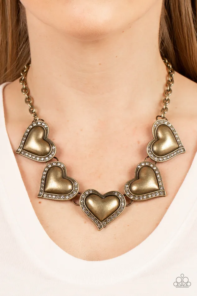 All Eyes On U Jewelry Paparazzi Accessories Necklaces Kindred Hearts Brass Paparazzi Necklace