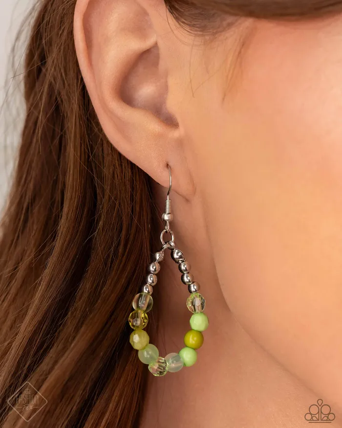 All Eyes On U Jewelry Paparazzi Accessories Necklaces Piquant Pattern Green Paparazzi Necklace