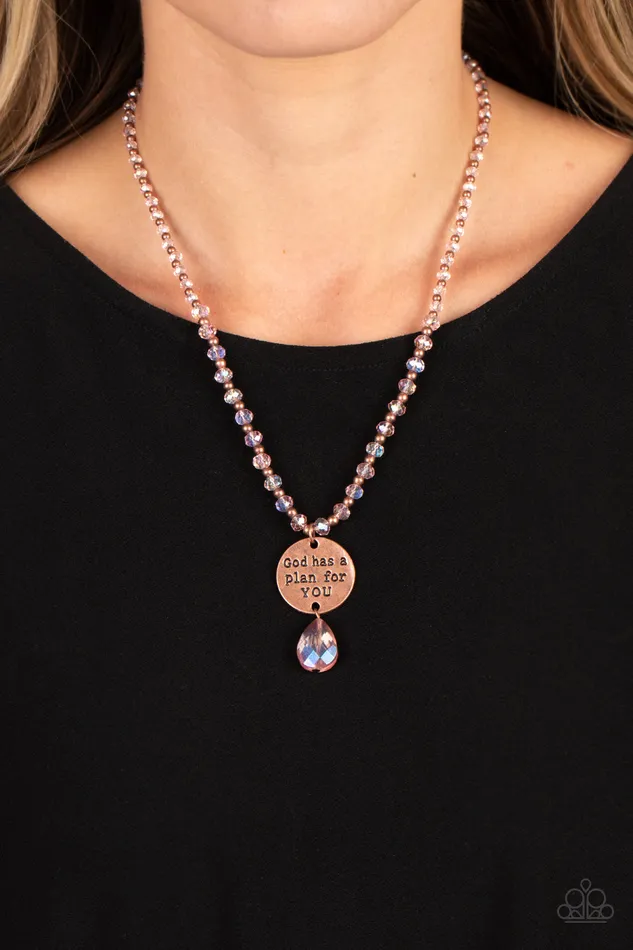 All Eyes On U Jewelry Paparazzi Accessories Necklaces Priceless Plan Copper Paparazzi Necklace