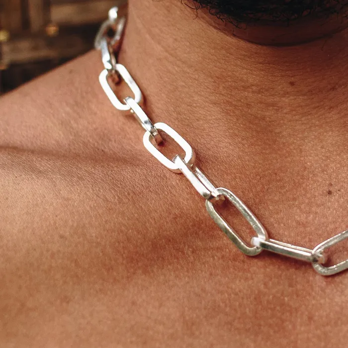 BIG CHAIN LINK NECKLACE 925 STERLING JewelryLab Necklaces