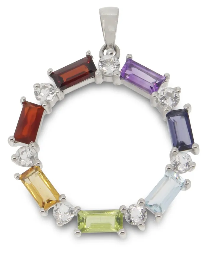 Buddha Groove Chakra Wheel of Balance Gemstone Sterling Pendant Necklaces