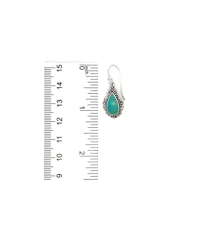 Buddha Groove Earrings Sterling Silver Turquoise Earrings
