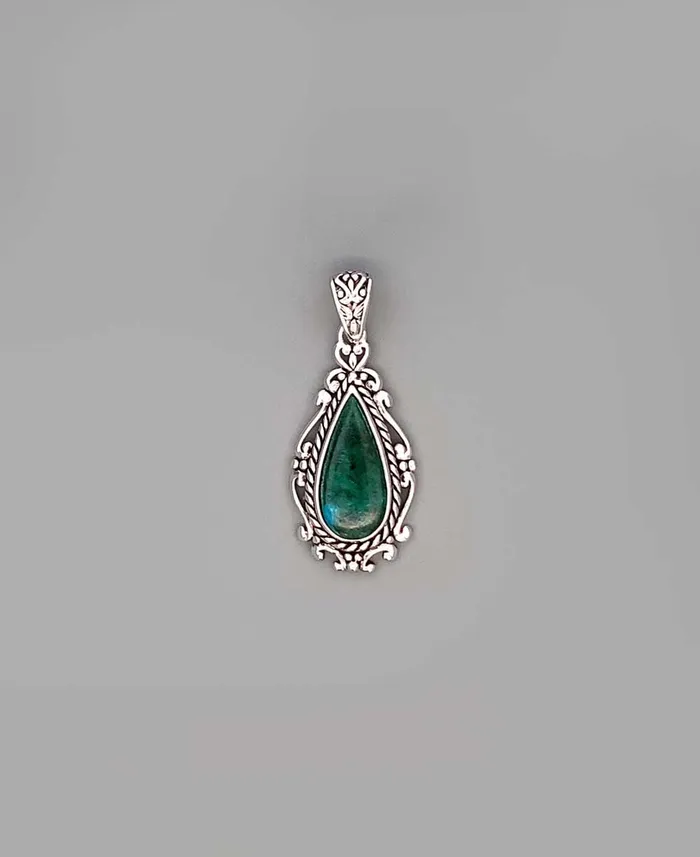 Buddha Groove Necklaces Sterling Silver Chrysocolla Pendant