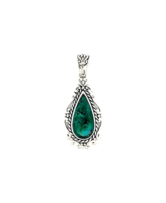 Buddha Groove Necklaces Sterling Silver Chrysocolla Pendant