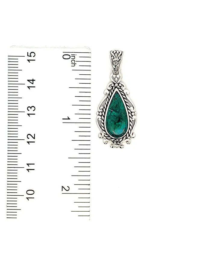 Buddha Groove Necklaces Sterling Silver Chrysocolla Pendant